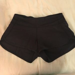 Black Lululemon Speed shorts size 4